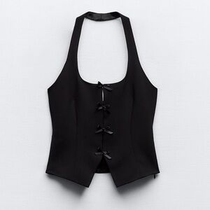 Zara halter bow top